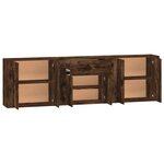 vidaXL Buffets 3 Pièces Chêne fumé Bois d'ingénierie