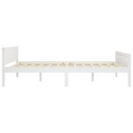 vidaXL Cadre de lit Bois de pin massif Blanc 140x200 cm