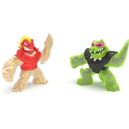 Pack duo figurines 11cm blazagon vs rock jaw - goo jit zu saison 2