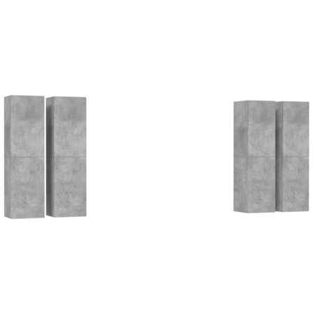 vidaXL Meubles TV 4 Pièces Gris béton 30 5x30x110 cm Aggloméré
