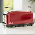 Russell hobbs grille-pain fente longue colours plus rouge flamme 1000w