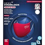 2 masques lavables rouge antimicrobien  (l / homme)