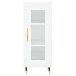 vidaXL Buffet haut Blanc brillant 34 5x34x180 cm Bois d'ingénierie