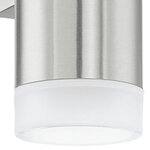 Eglo lampe murale à led d'extérieur riga 6 w argenté 92736