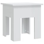 vidaXL Table basse Blanc brillant 40x40x42 cm Aggloméré