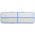 vidaXL Tapis gonflable de gymnastique avec pompe 500x100x15cm PVC Bleu