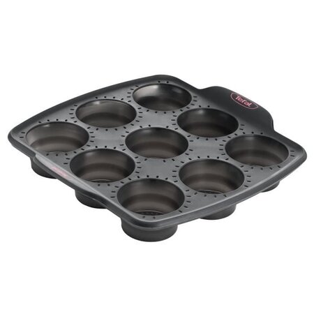 Tefal j4174714 crispybake moule 9 muffins silicone rétractable 30x29 cm