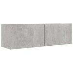 vidaXL Ensemble de meuble TV 8 Pièces Gris béton Aggloméré