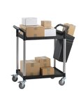 (1 SERVANTE PLASTIQUE) Chariot plastique 250 kg 2 850 X 480 X 950 mm
