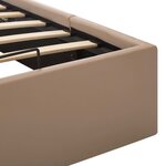 vidaXL Cadre de lit à rangement Cappuccino Similicuir 160x200 cm