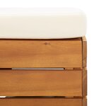 vidaXL Repose-pied sectionnel 1 pc avec coussin Bois d'acacia solide