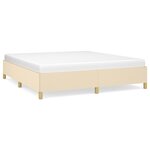 vidaXL Sommier à ressorts de lit Crème 160x200 cm Tissu