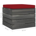 vidaXL Salon palette de jardin 6 Pièces avec coussins Bois de pin