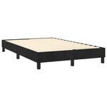 vidaXL Sommier tapissier avec matelas et LED Noir 120 x 200 cm Velours