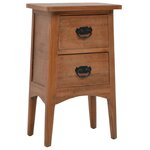 vidaXL Table de chevet Bois de sapin massif  40 x 29 x 68 cm Marron