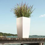 LECHUZA Jardinière Cubico Color 40 ALL-IN-ONE Blanc 13150