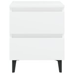 vidaXL Tables de chevet 2 Pièces Blanc 40x35x50 cm Aggloméré