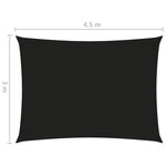 vidaXL Voile de parasol Tissu Oxford rectangulaire 3x4 5 m Noir