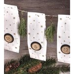 24 chiffres adhésifs en bois MDF Calendrier de l'Avent Ø 3 5 cm - Doré