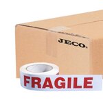 Lot de 3 rouleaux de ruban adhésif imprimé “fragile” 48mmx100ml polypropylène silencieux