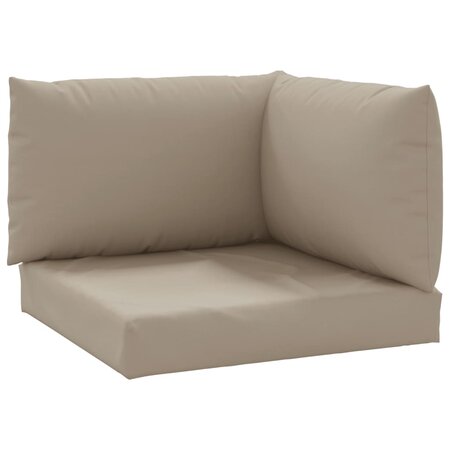 vidaXL Coussins de palette 3 Pièces taupe tissu oxford