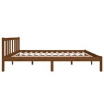 vidaXL Cadre de lit Marron miel Bois massif 120x200 cm