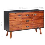 vidaXL Buffet 110x35x70 cm Bois d'acacia massif et MDF