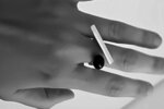 Bague céramique doré ajustable Noir