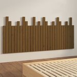 vidaXL Tête de lit murale Marron miel 185x3x80 cm Bois massif de pin
