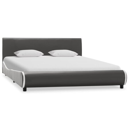 vidaXL Cadre de lit Gris anthracite Similicuir 140 x 200 cm