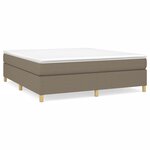vidaXL Lit à sommier tapissier avec matelas Taupe 180x200 cm Tissu