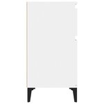 vidaXL Table de chevet blanc brillant 40x35x70 cm