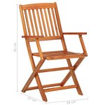 vidaXL Mobilier à dîner de jardin 11 Pièces Bois d'acacia massif
