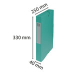 Boite De Classement Exabox Dos 40mm Carte Lustrée - A4 - Vert - X 8 - Exacompta