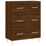 vidaXL Buffet haut Chêne marron 69 5x34x180 cm Bois d'ingénierie
