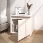 vidaXL Tables de chevet 2 Pièces Blanc 40x30x40 cm Bois de pin solide