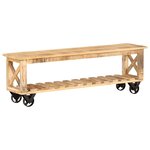 vidaXL Meuble TV 130x30x42 cm Bois de manguier brut