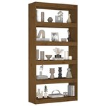 vidaXL Bibliothèque/Séparateur de pièce Marron miel 80x30x167 4 cm Pin