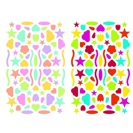 Loisirs créatifs enfants - 4 planches gommettes multiformes