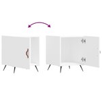 vidaXL Tables de chevet 2 Pièces blanc 40x40x50 cm bois d’ingénierie