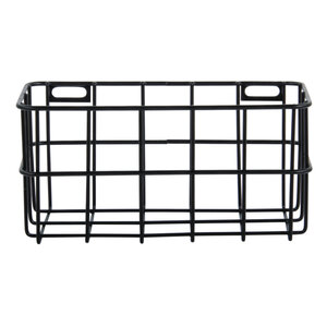 Panier de fil noir 16 5x8x8cm y compris fixation