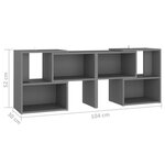 vidaXL Meuble TV Gris 104x30x52 cm Aggloméré