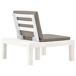 vidaXL Salon de jardin 5 Pièces Plastique Blanc