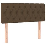 vidaXL Lit à sommier tapissier avec matelas Marron foncé 100x200 cm
