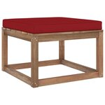 vidaXL Salon palette de jardin 4Pièces avec coussins Bois de pin imprégné
