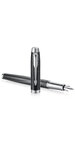 PARKER IM stylo plume - "Edition Spéciale" Metallique Pursuit - Attributs chromés - Plume moyenne - Livré en écrin