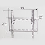 Tectake Support mural TV 26"- 55" inclinable,VESA: 50x50-400x400, max 60kg