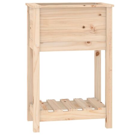 vidaXL Jardinière avec étagère 54x34 5x81 cm Bois massif de pin