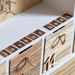 2 calendriers de l'Avent carrés en bois 39 x 39 cm