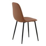 Venture Home Chaises à manger lot de 2 Polar Aspect cuir marron/noir